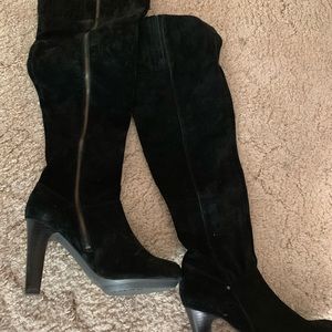 DKNYC suede knee high boots